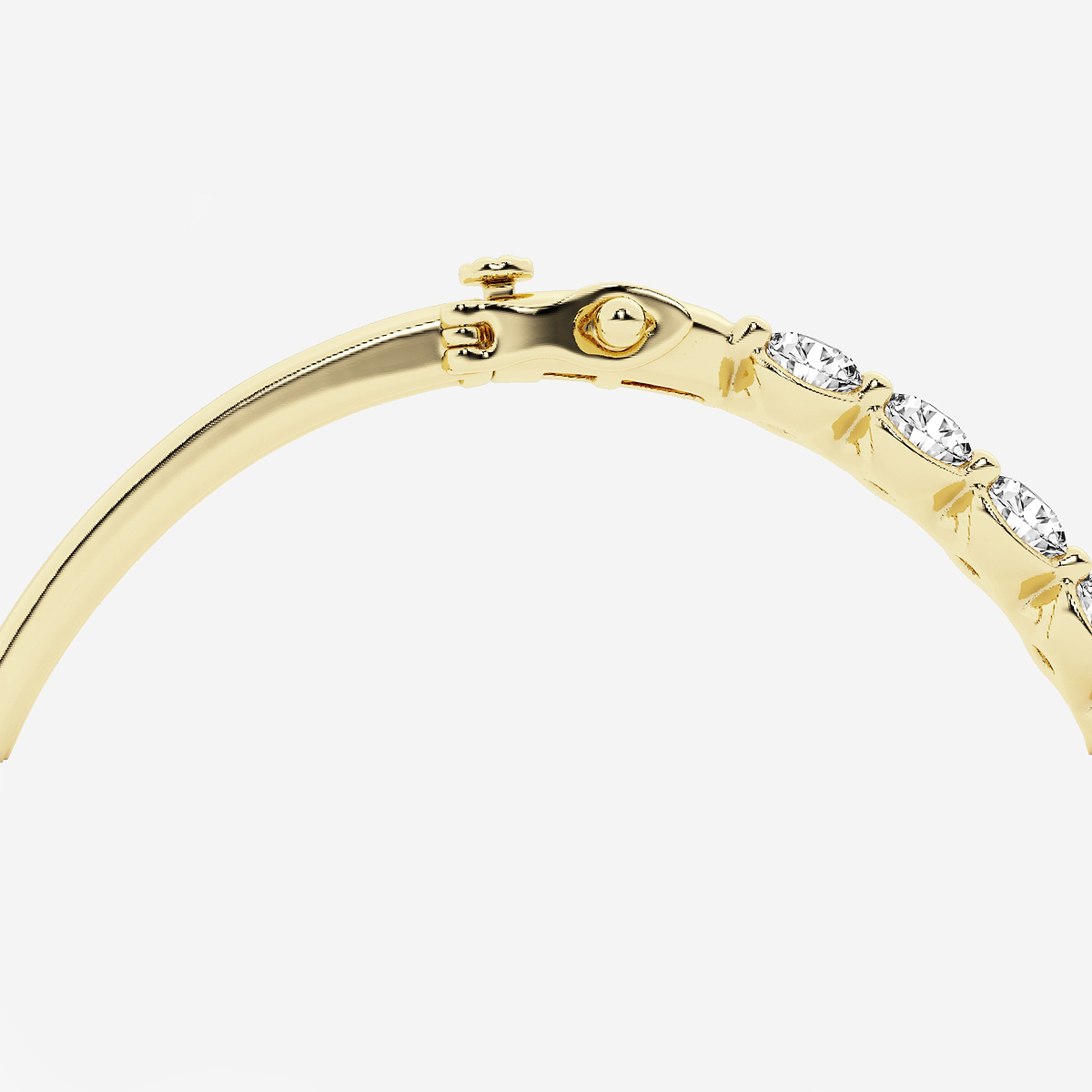 Additional Image 2 for  7 ctw Round Lab Grown Diamond Bangle Bracelet - 7 Inches