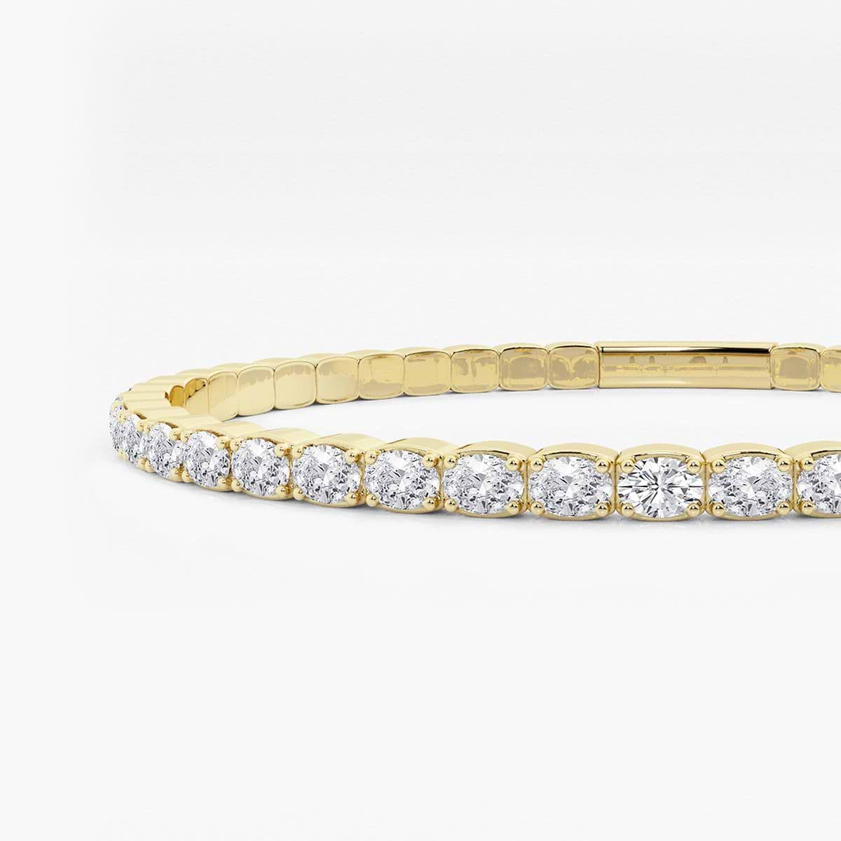 Additional Image 1 for  3 1/2 ctw Oval Lab Grown Diamond Flex Bangle Bracelet - 7 Inches