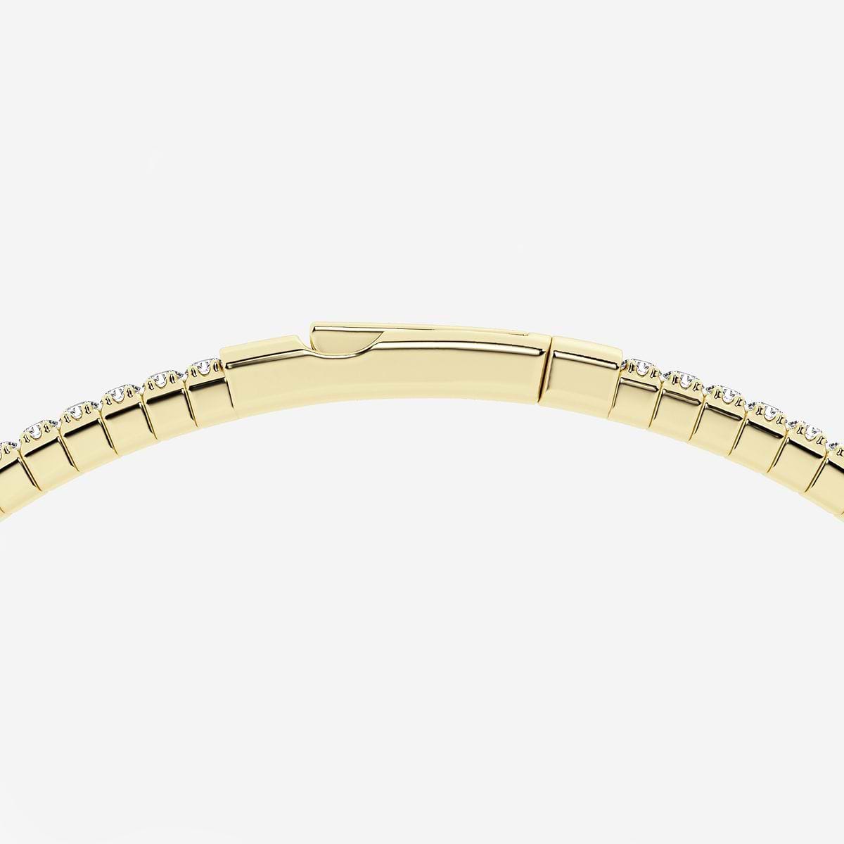 Additional Image 2 for  2 ctw Round Lab Grown Diamond Flex Bangle Bracelet - 7 Inches