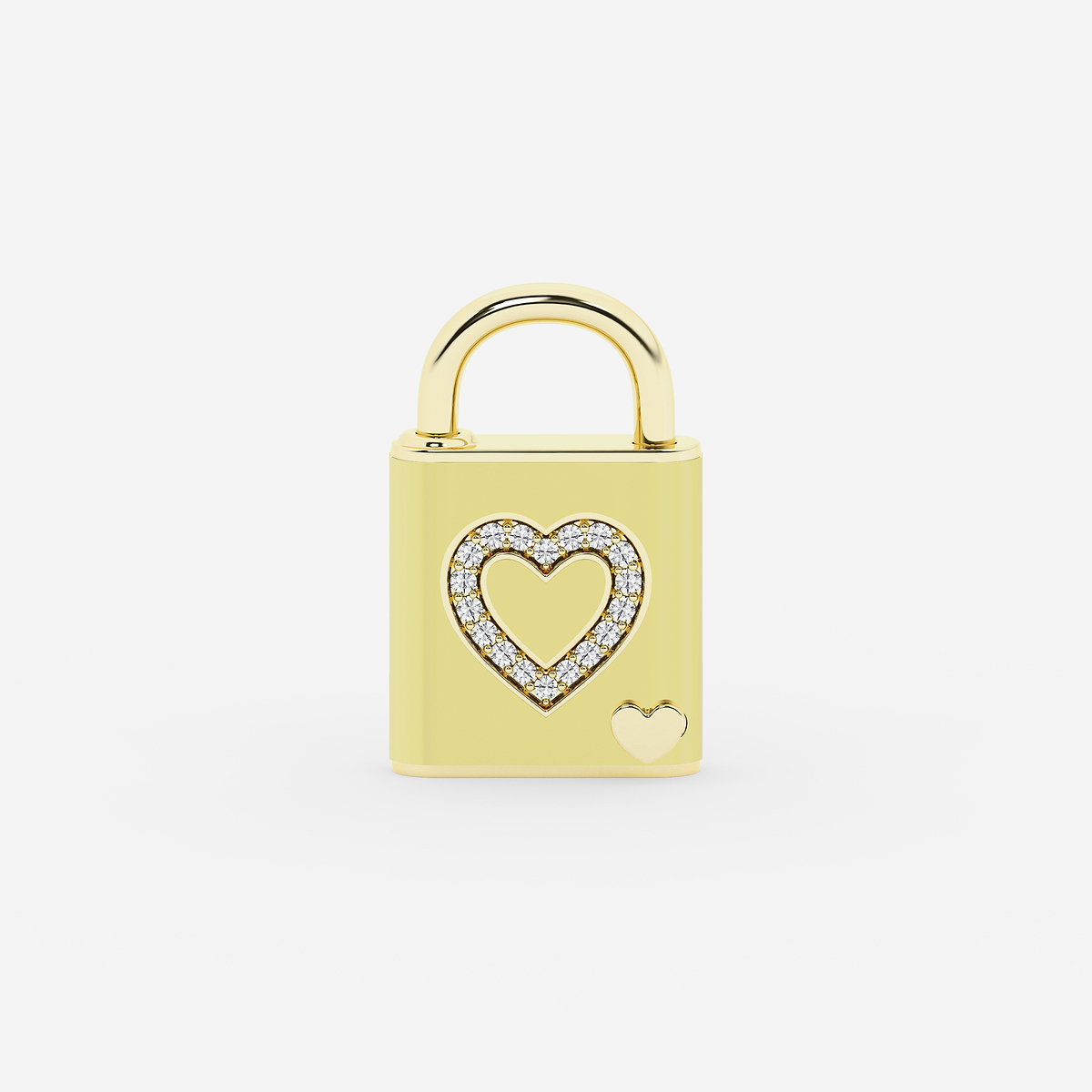 Additional Image 1 for  1/4 ctw Round Lab Grown Diamond Heart Design Lock Bracelet with Butter Ceramic