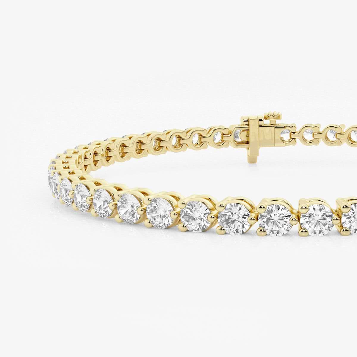Additional Image 1 for  4 ctw Round Lab Grown Diamond Three-Prong Tennis Bracelet - 7 Inches