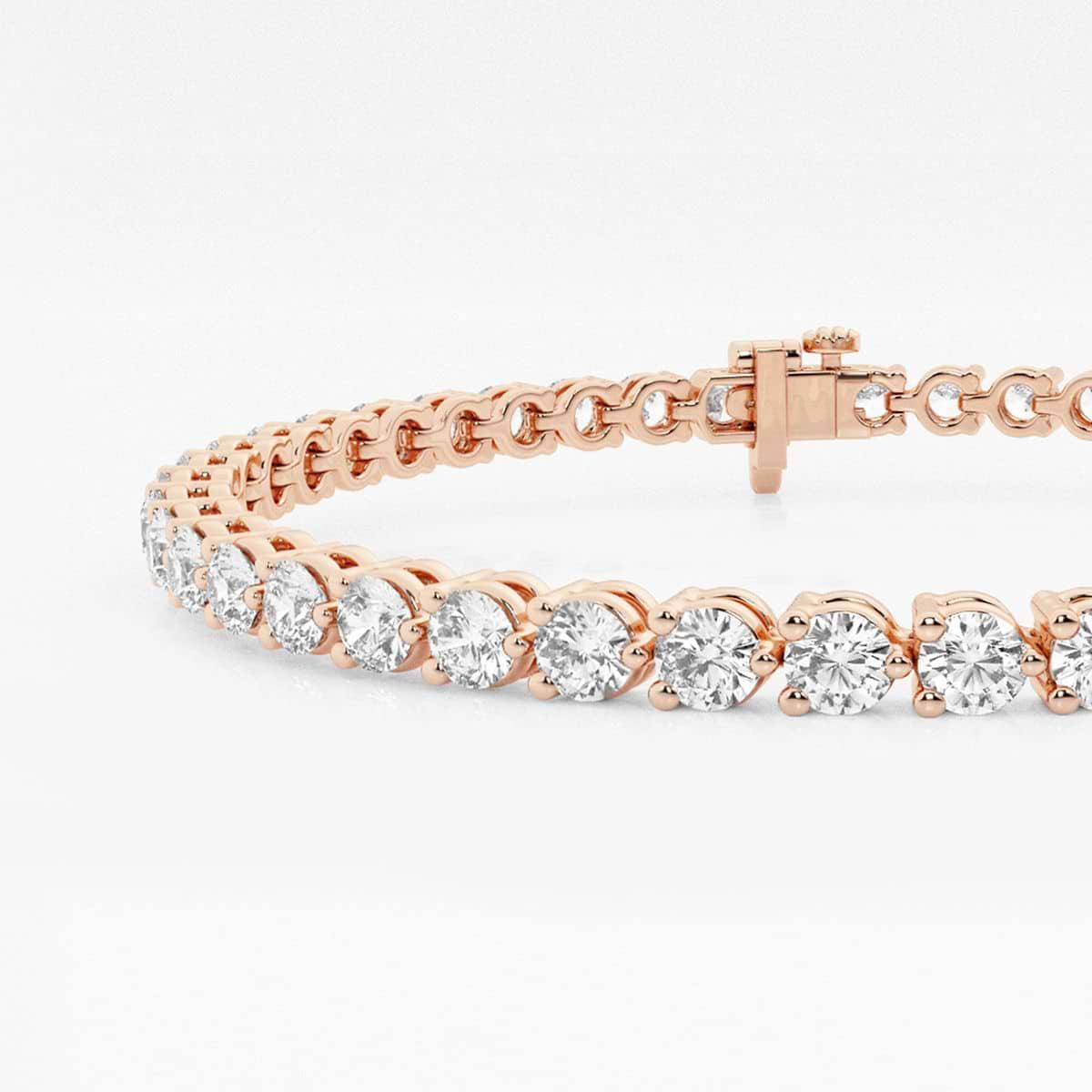 Additional Image 1 for  5 ctw Round Lab Grown Diamond Three-Prong Tennis Bracelet - 7 Inches