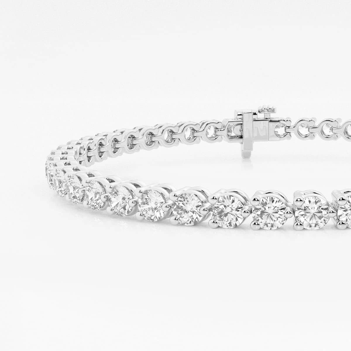 Additional Image 1 for  5 ctw Round Lab Grown Diamond Three-Prong Tennis Bracelet - 7 Inches