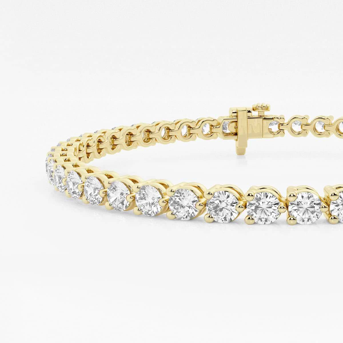 Additional Image 1 for  5 ctw Round Lab Grown Diamond Three-Prong Tennis Bracelet - 7 Inches