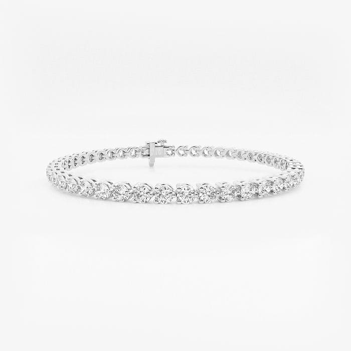 Three Prong Round Tennis Bracelet