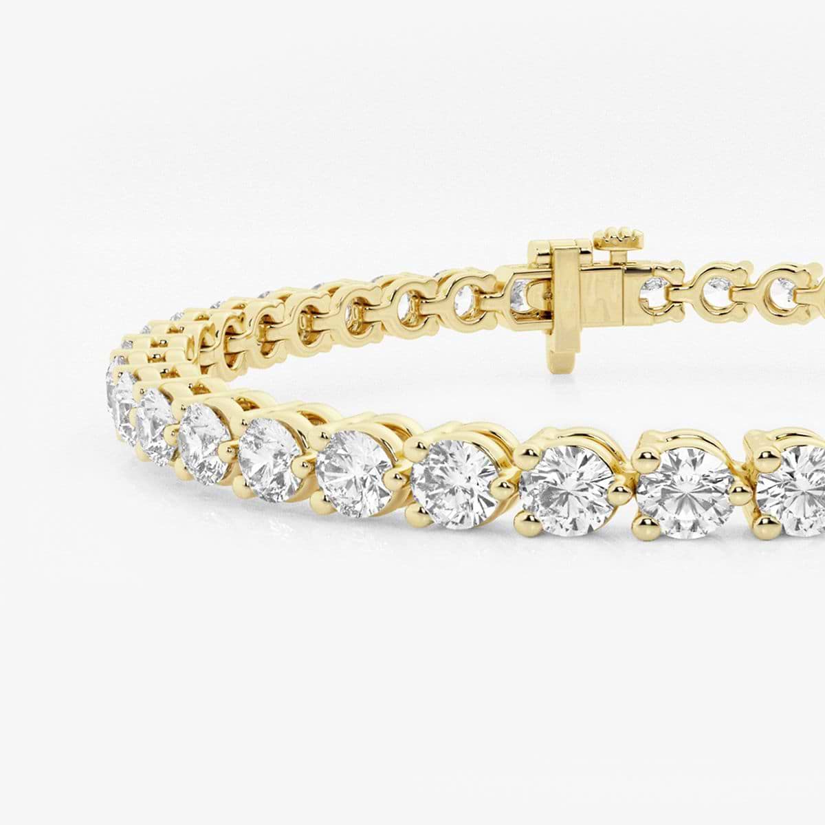 Additional Image 1 for  7 ctw Round Lab Grown Diamond Three-Prong Tennis Bracelet - 7 Inches