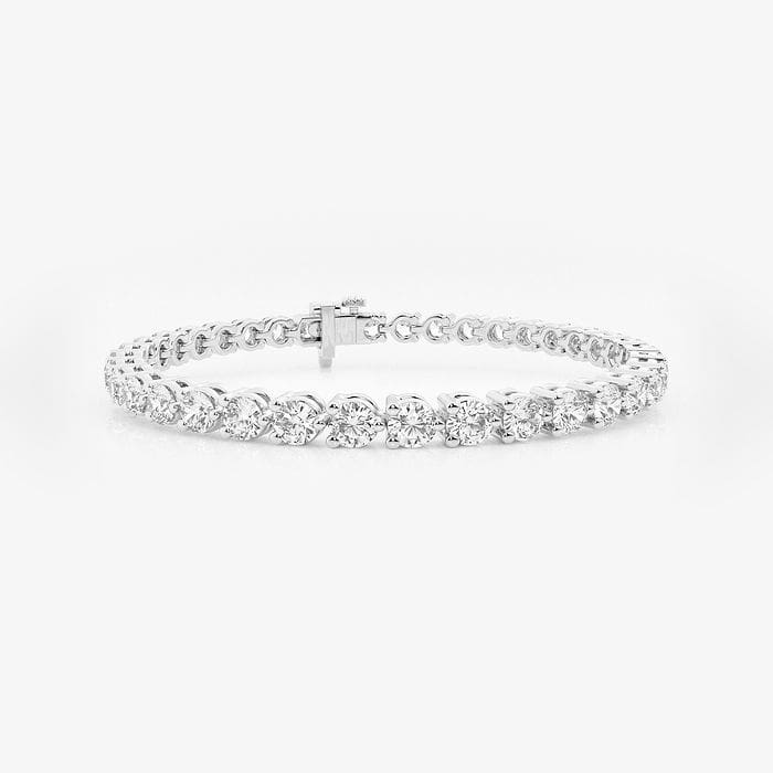 8 ctw Round Lab Grown Diamond Three-Prong Tennis Bracelet - 6.5 Inches