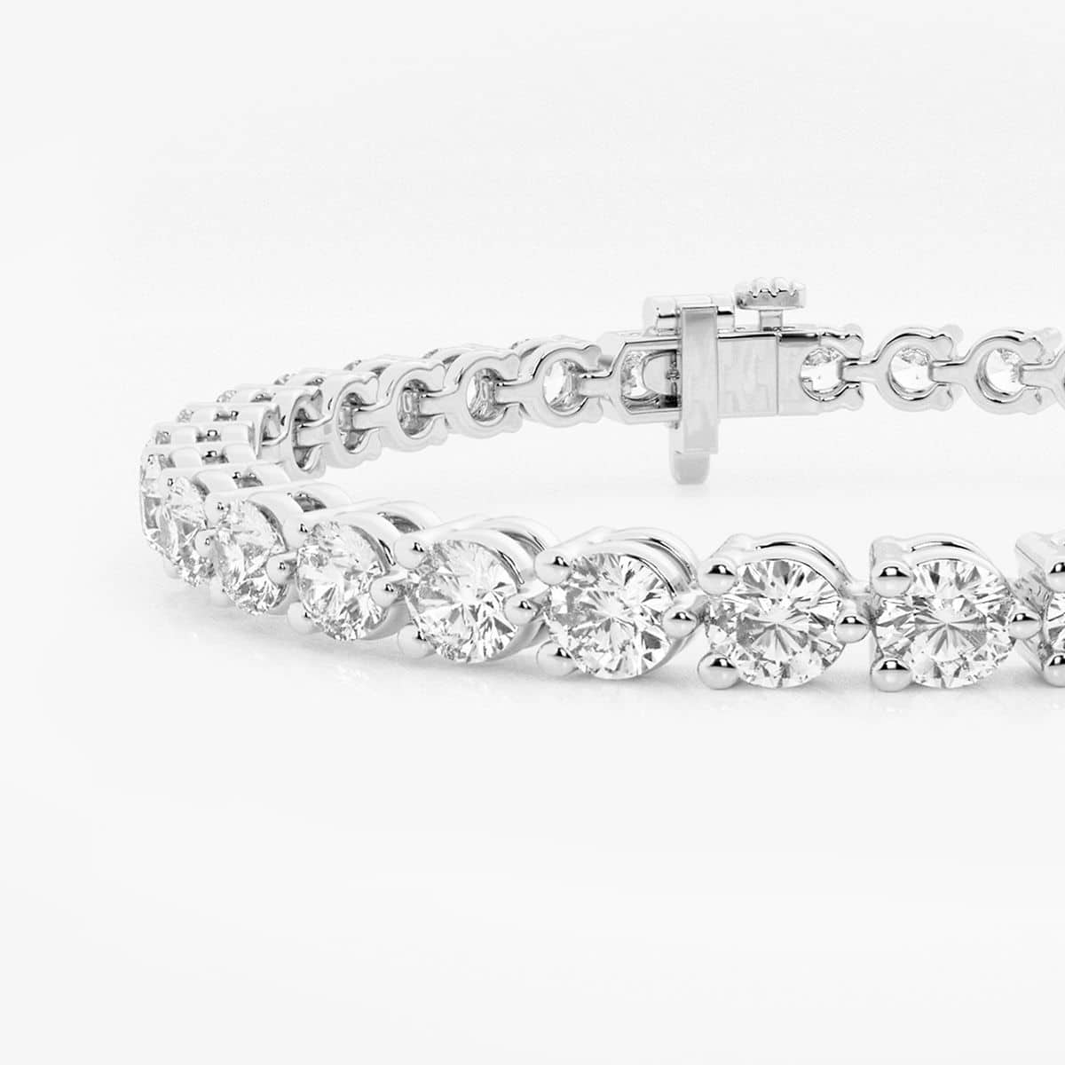 Additional Image 1 for  10 ctw Round Lab Grown Diamond Three-Prong Tennis Bracelet - 7 Inches