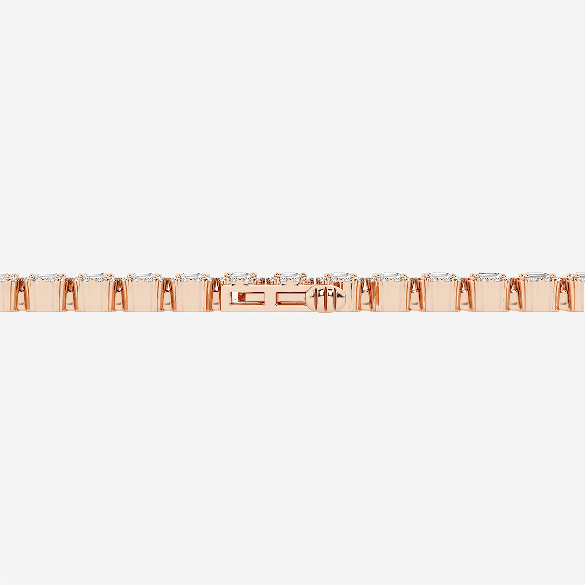 Additional Image 2 for  7 1/5 ctw Emerald Lab Grown Diamond Halo Bracelet - 7 Inches