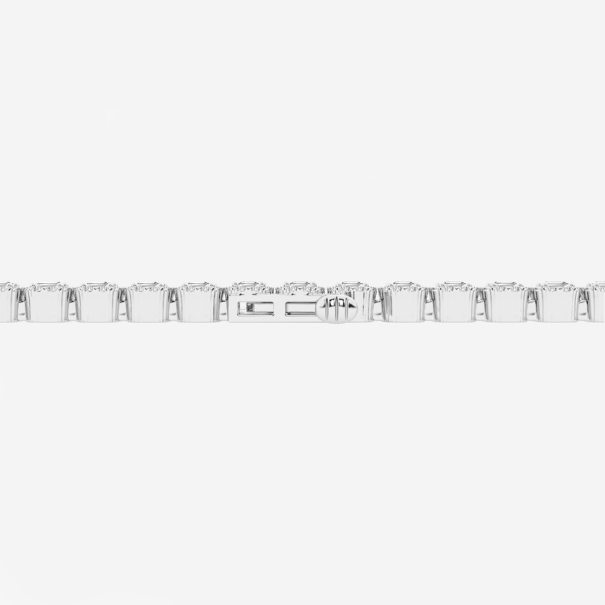 Additional Image 2 for  7 1/5 ctw Emerald Lab Grown Diamond Halo Bracelet - 7 Inches