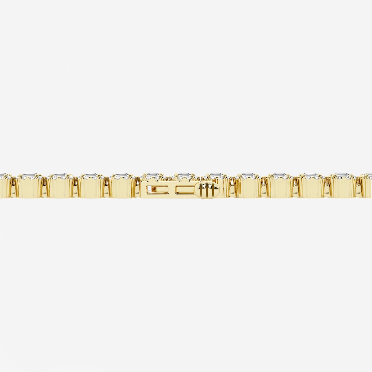 Additional Image 2 for  7 1/5 ctw Emerald Lab Grown Diamond Halo Bracelet - 7 Inches