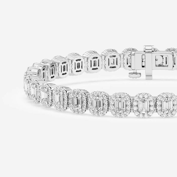 Halo Emerald Fashion Bracelet