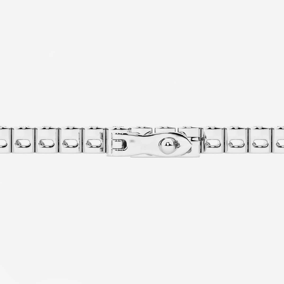 4 ctw Round Lab Grown Diamond Half Bezel Tennis Bracelet - 7 Inches 14K White Gold, FG, VS2+