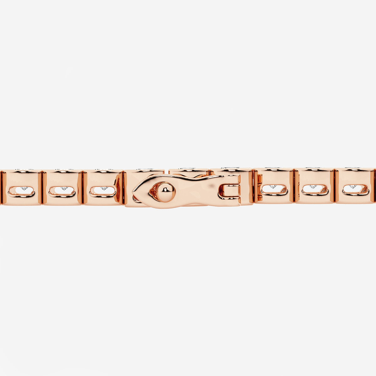 Additional Image 2 for  7 ctw Round Lab Grown Diamond Half Bezel Tennis Bracelet - 7 Inches