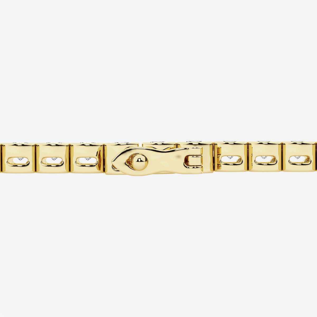 Additional Image 2 for  7 ctw Round Lab Grown Diamond Half Bezel Tennis Bracelet - 7 Inches