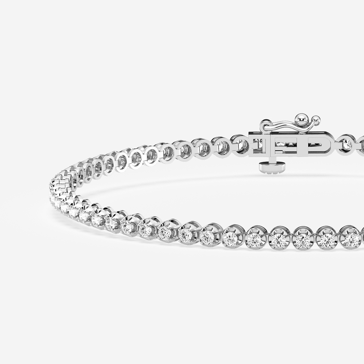 Additional Image 1 for  1 ctw Round Lab Grown Diamond Petite Tennis Bracelet - 7 Inches