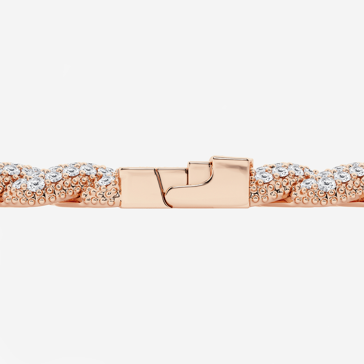 Additional Image 2 for  18 1/2 ctw Round Lab Grown Diamond Cuban Link Bracelet - 10 Inches