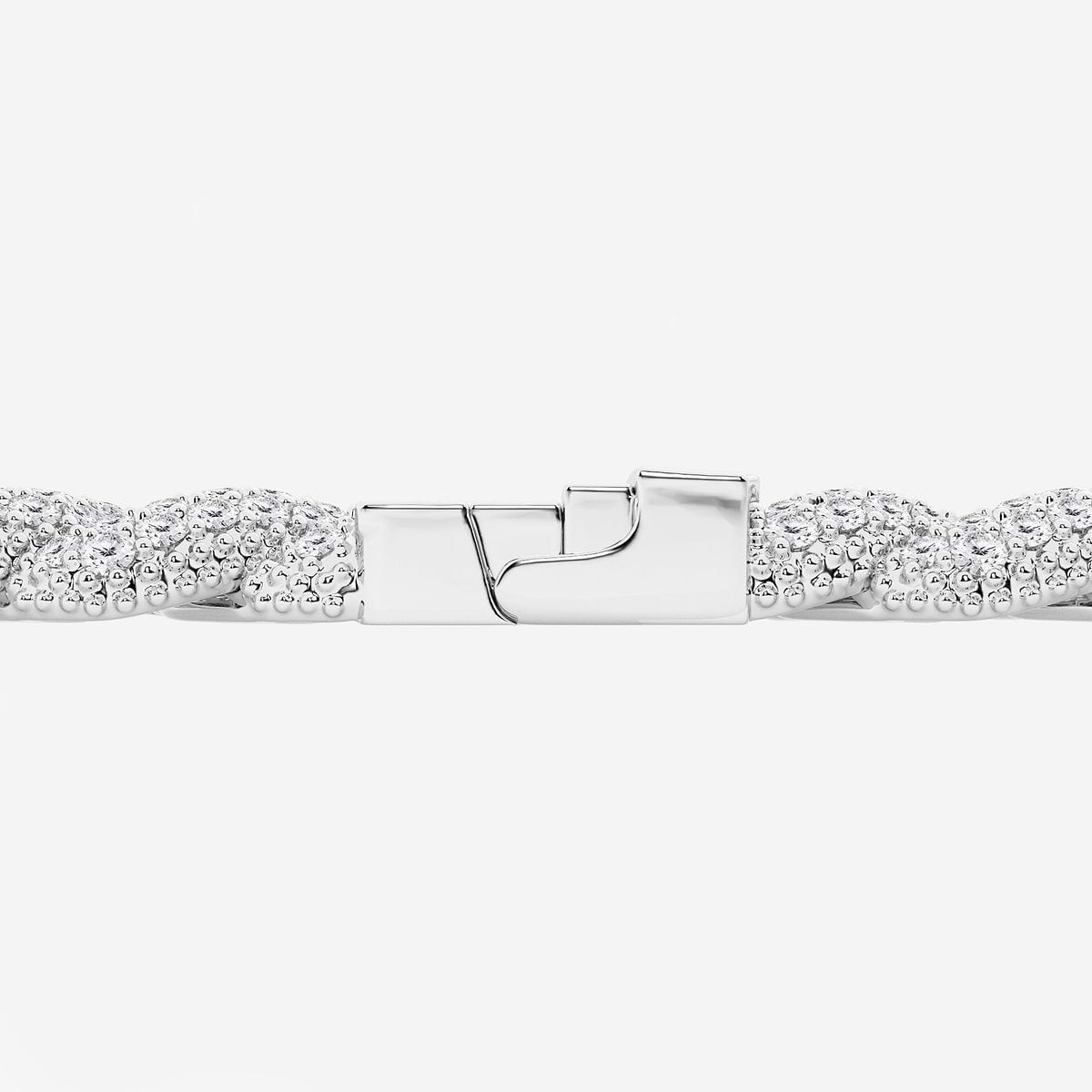 Additional Image 2 for  16 ctw Round Lab Grown Diamond Cuban Link Bracelet - 8.75 Inches