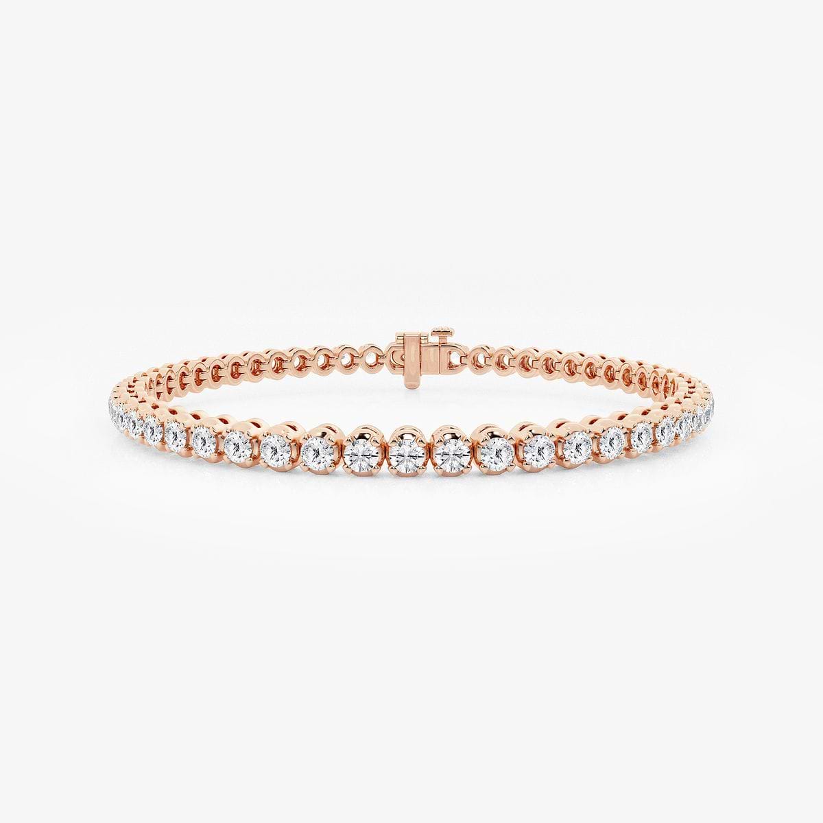 4 ctw Round Lab Grown Diamond Four-Prong Tennis Bracelet - 7 Inches