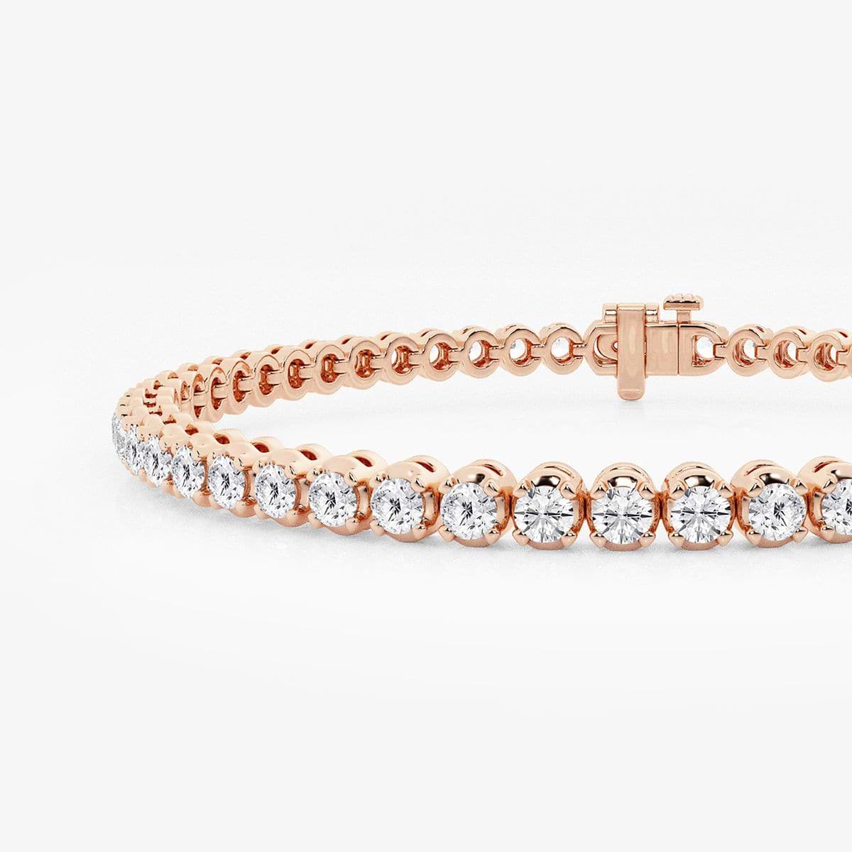Additional Image 1 for  4 ctw Round Lab Grown Diamond Four-Prong Tennis Bracelet - 7 Inches