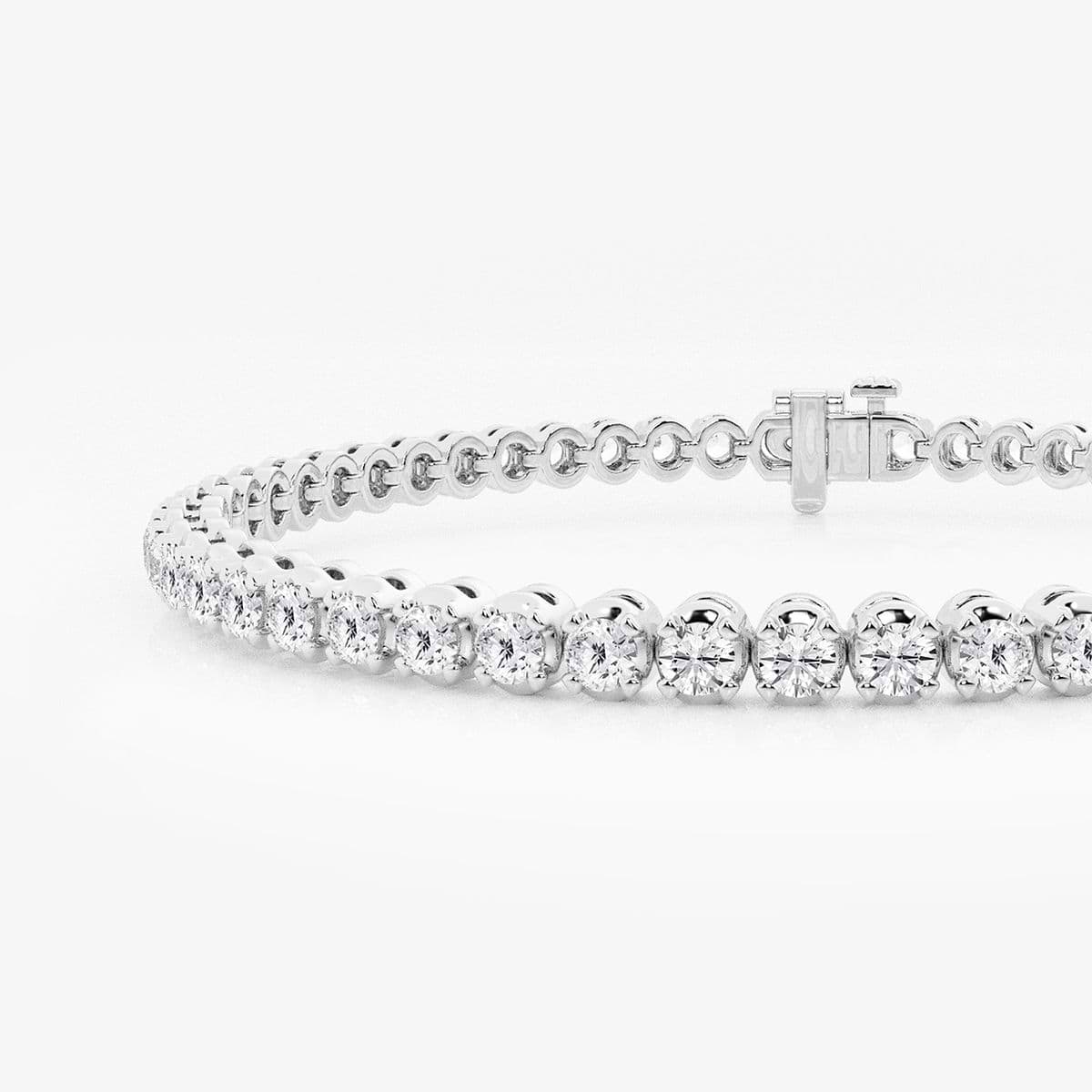 4 Prong Round Tennis Necklace - 14k White Gold, 10.00 Ct (12490) 4 Prong Round Tennis Necklace - 14k White Gold, 10.00 Ct (12490)