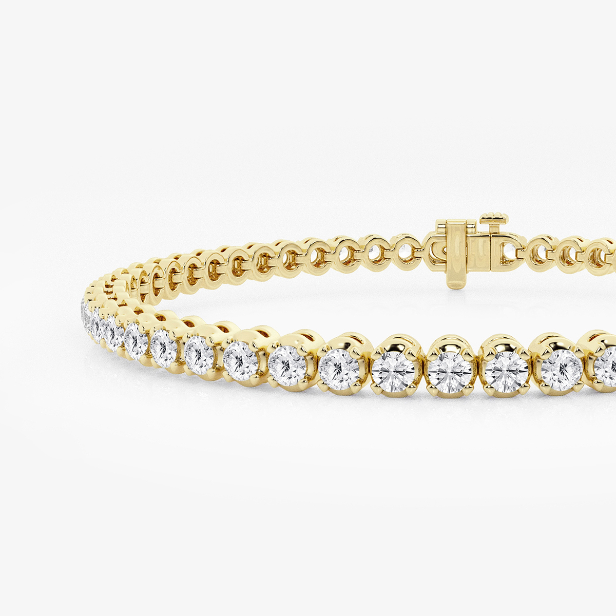 Additional Image 1 for  4 ctw Round Lab Grown Diamond Four-Prong Tennis Bracelet - 7 Inches