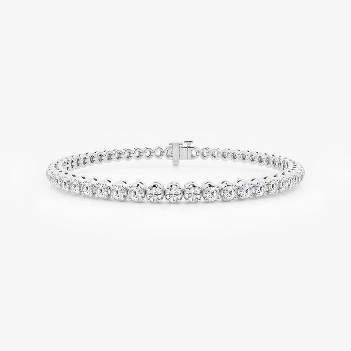 4 ctw Round Lab Grown Diamond Four-Prong Tennis Bracelet - 7 Inches