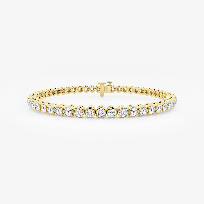 4 ctw Round Lab Grown Diamond Four-Prong Tennis Bracelet - 7.5 Inches