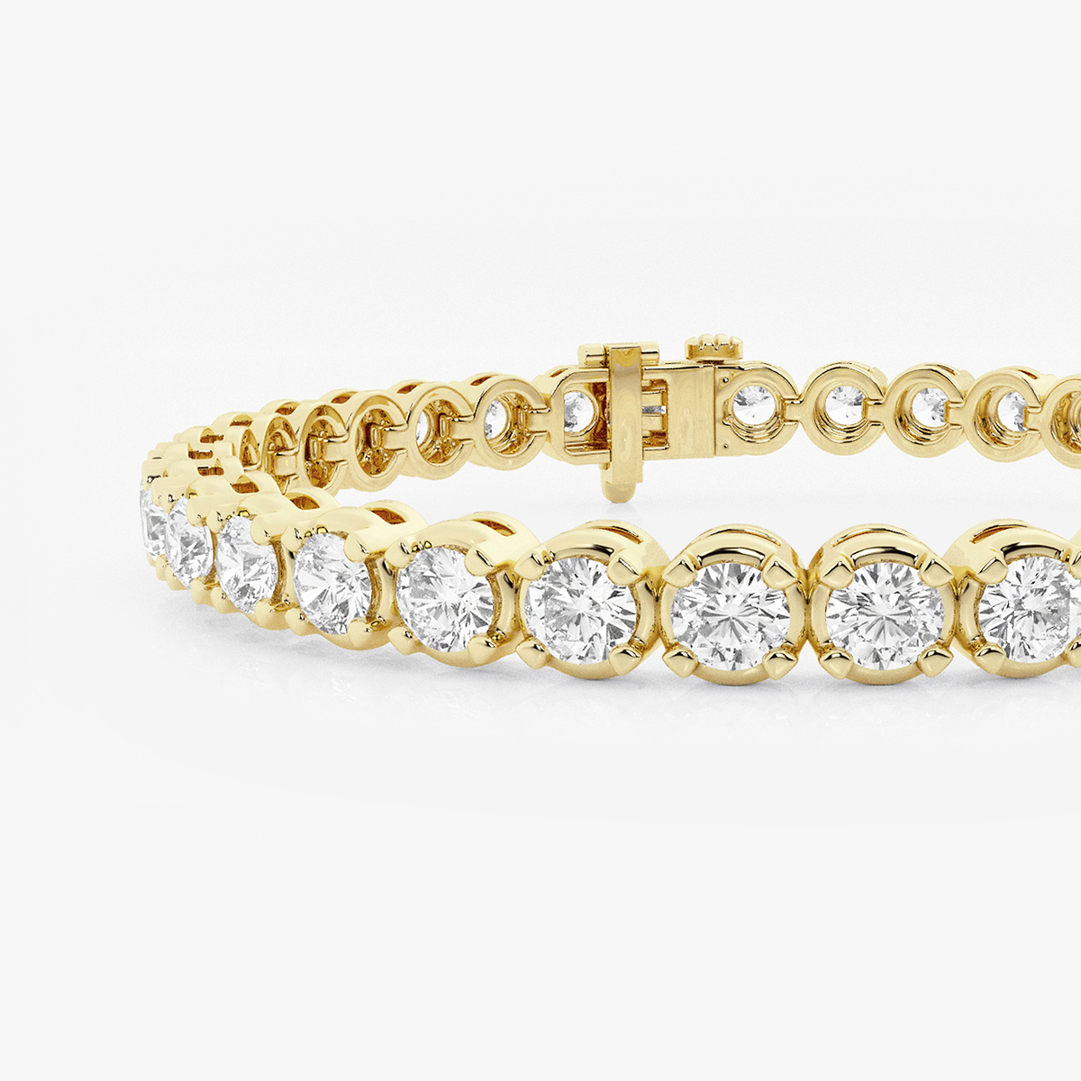 Additional Image 1 for  10 ctw Round Lab Grown Diamond Four-Prong Tennis Bracelet - 7 Inches