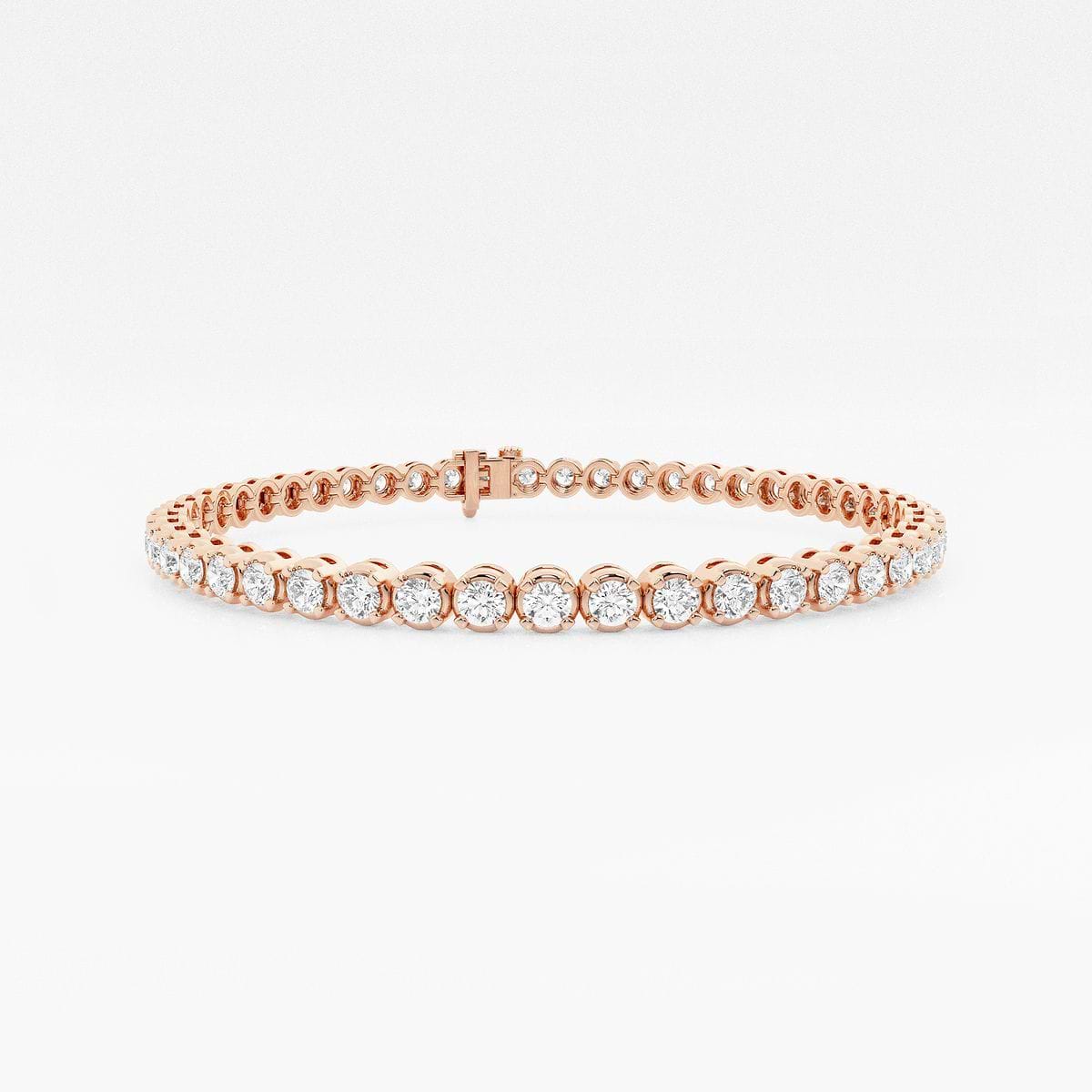 5 ctw Round Lab Grown Diamond Four-Prong Tennis Bracelet - 6 Inches