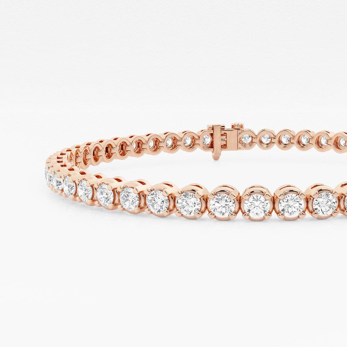 Additional Image 1 for  5 ctw Round Lab Grown Diamond Four-Prong Tennis Bracelet - 6 Inches