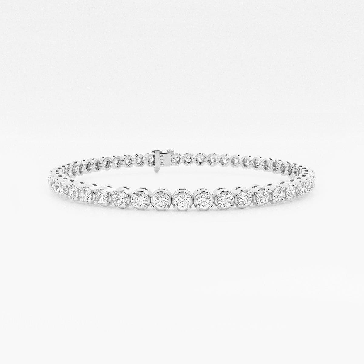 5 ctw Round Lab Grown Diamond Four-Prong Tennis Bracelet - 8 Inches