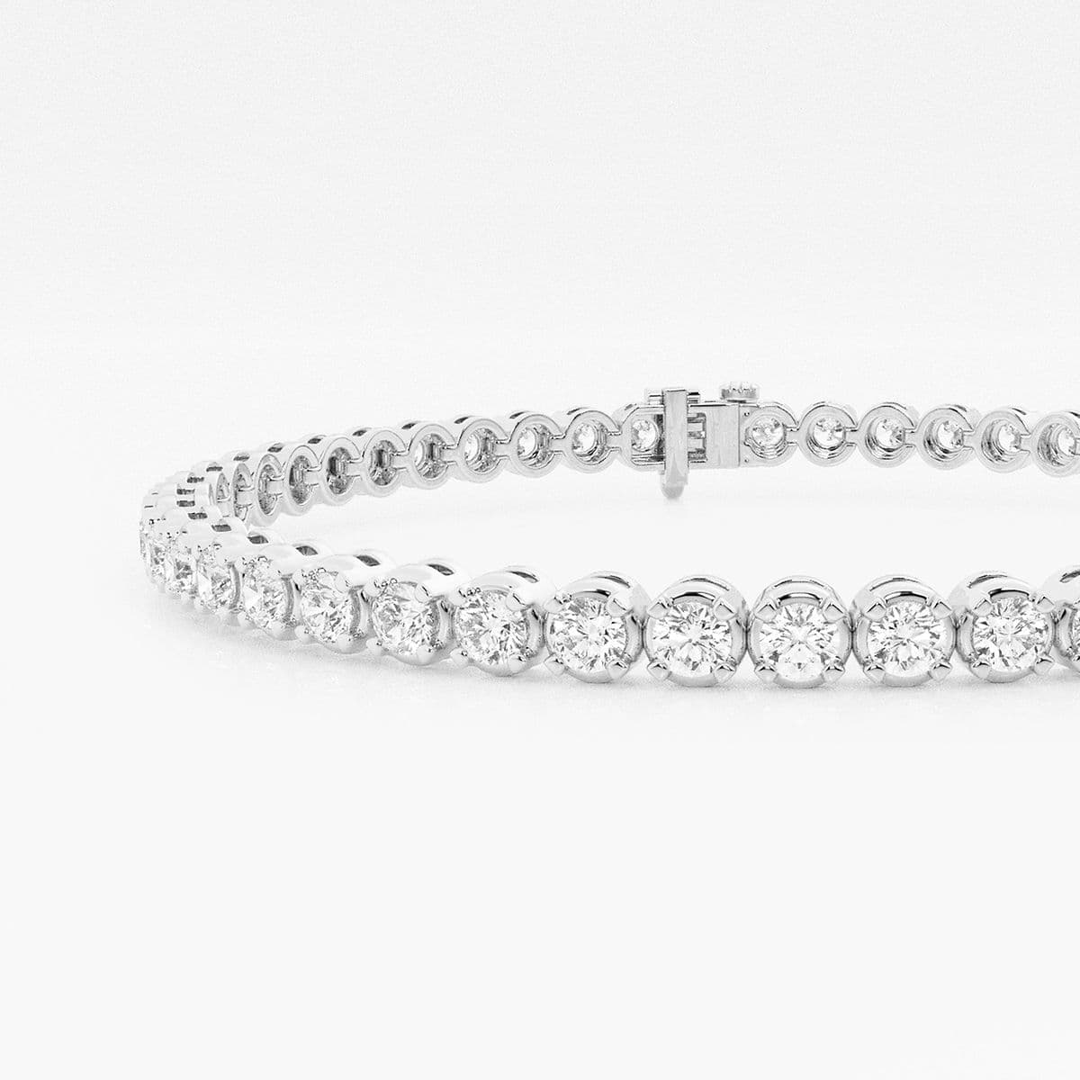 Additional Image 1 for  5 ctw Round Lab Grown Diamond Four-Prong Tennis Bracelet - 8 Inches