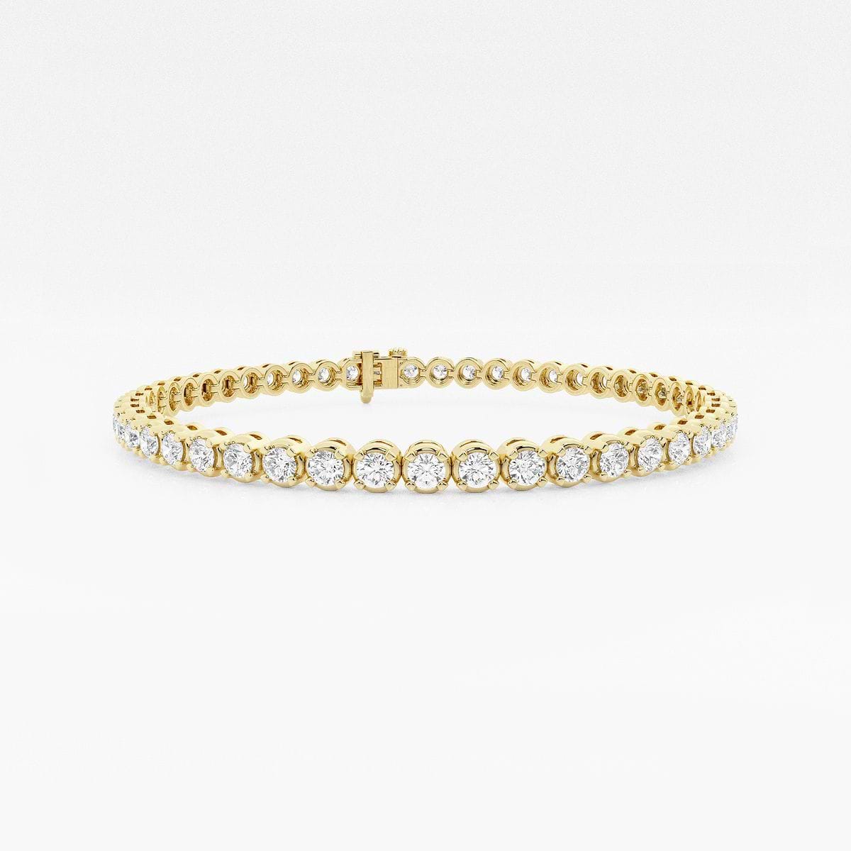 5 ctw Round Lab Grown Diamond Four-Prong Tennis Bracelet - 5.5 Inches