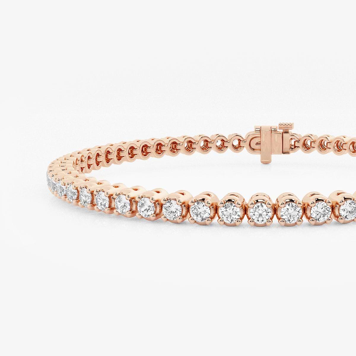 Additional Image 1 for  3 ctw Round Lab Grown Diamond Four-Prong Tennis Bracelet - 7 Inches