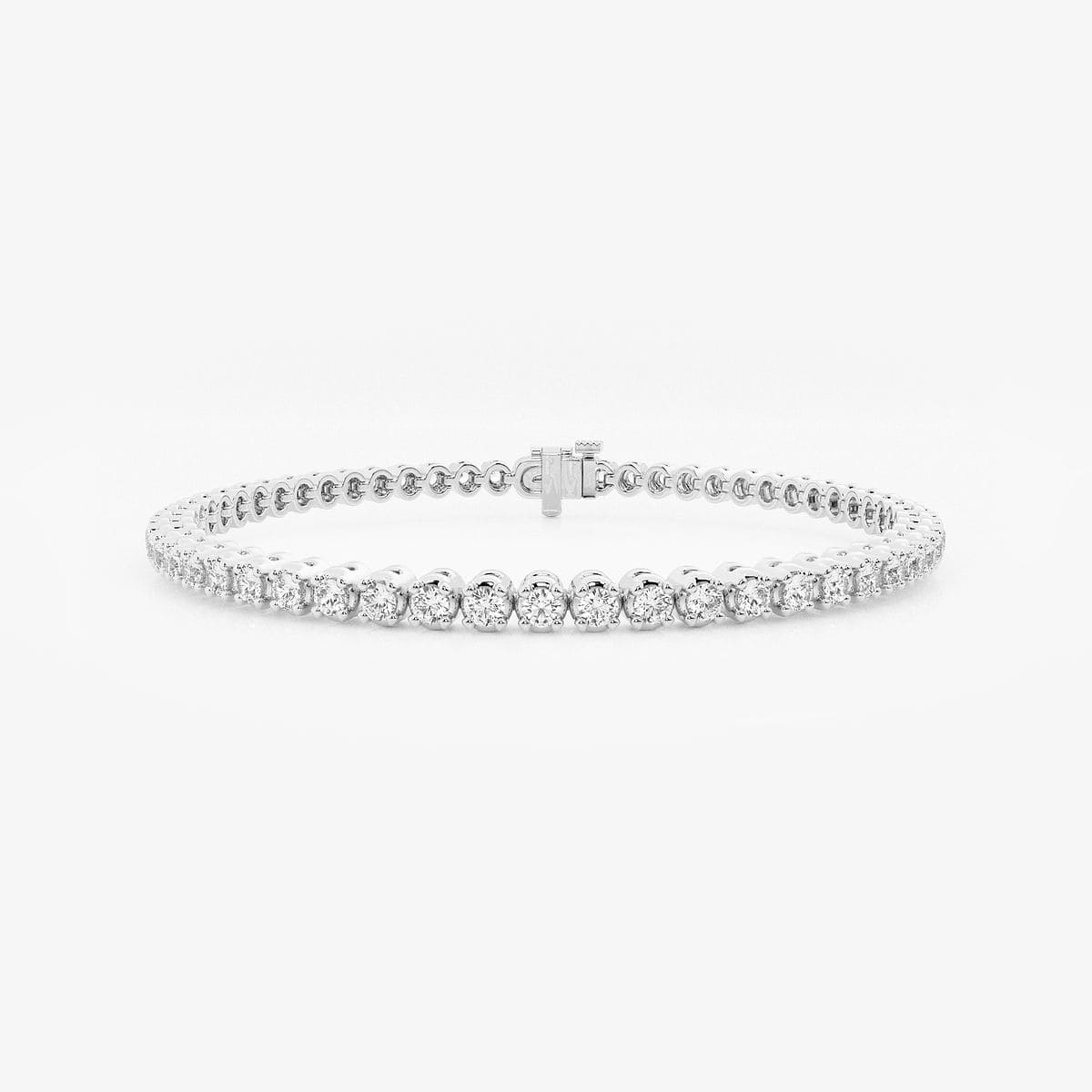 3 ctw Round Lab Grown Diamond Four-Prong Tennis Bracelet - 7 Inches