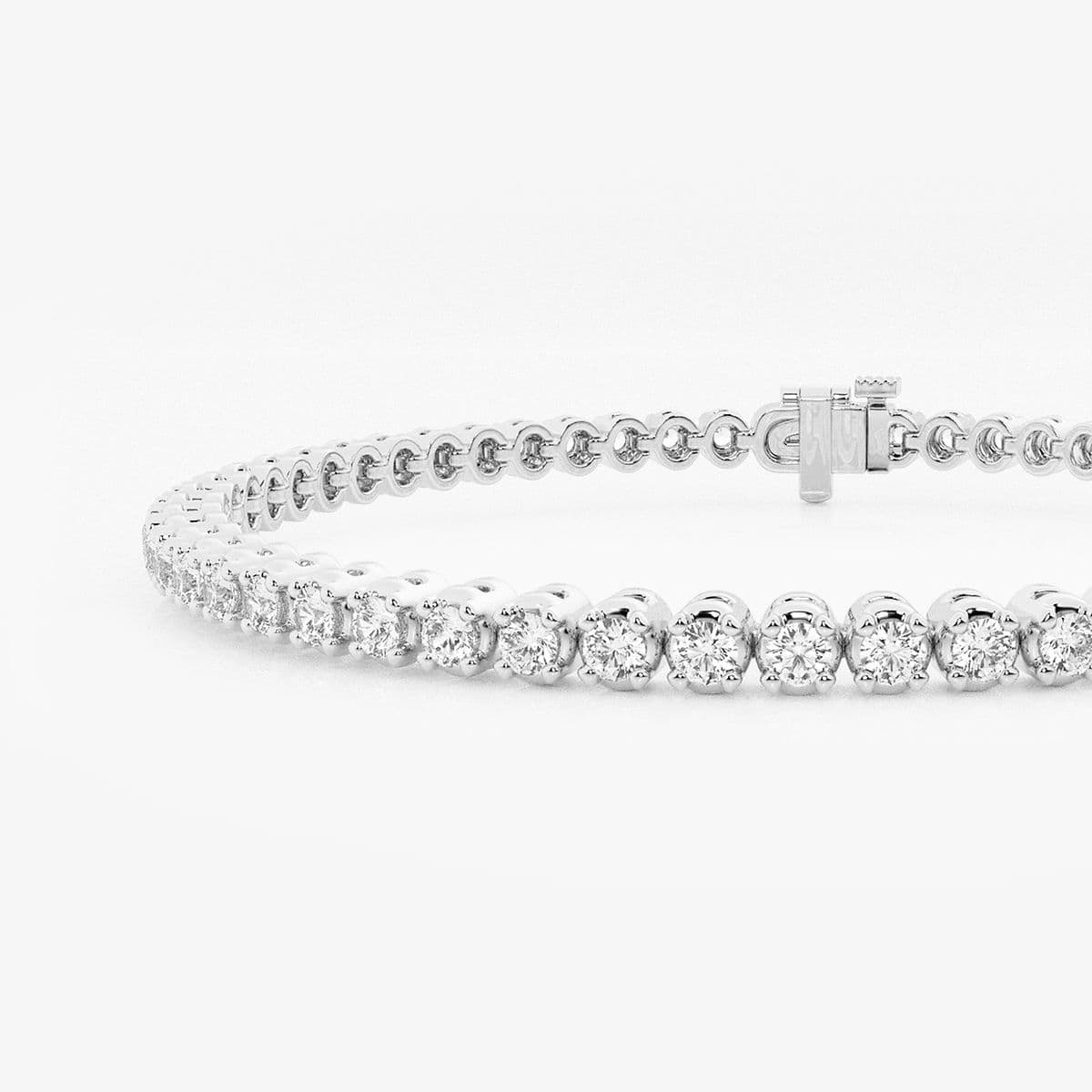 Additional Image 1 for  3 ctw Round Lab Grown Diamond Four-Prong Tennis Bracelet - 7 Inches