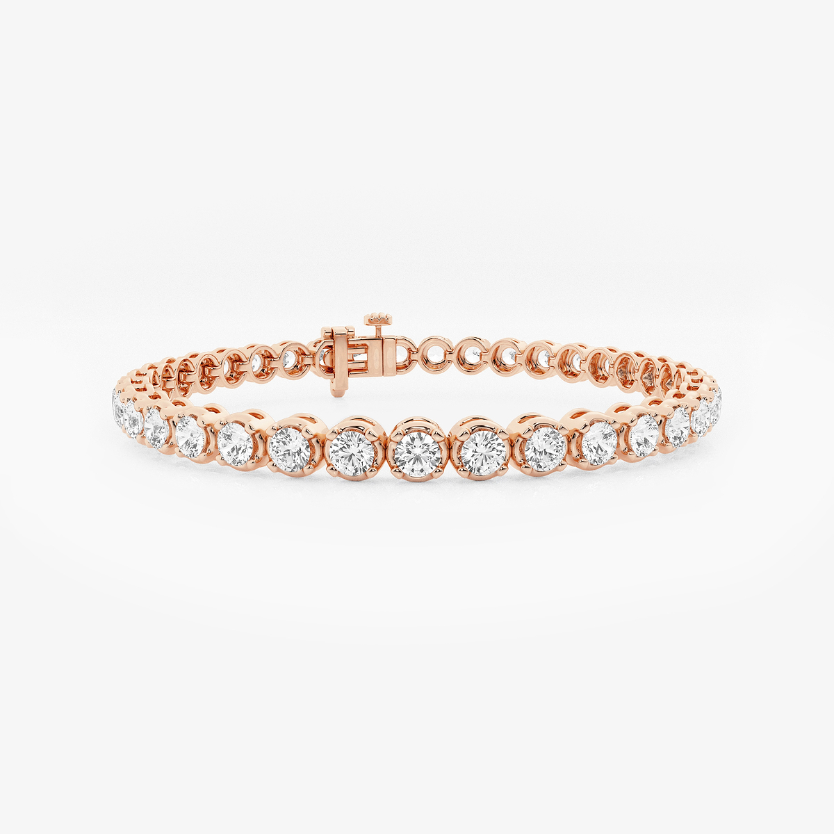 7 ctw Round Lab Grown Diamond Four-Prong Tennis Bracelet - 7 Inches