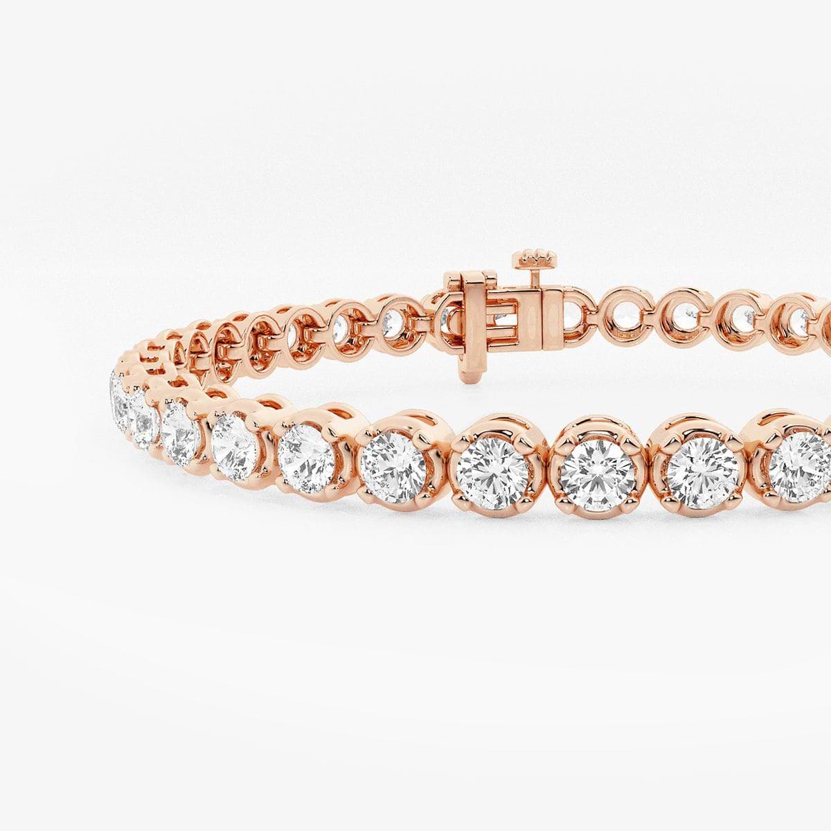 Additional Image 1 for  7 ctw Round Lab Grown Diamond Four-Prong Tennis Bracelet - 7.5 Inches
