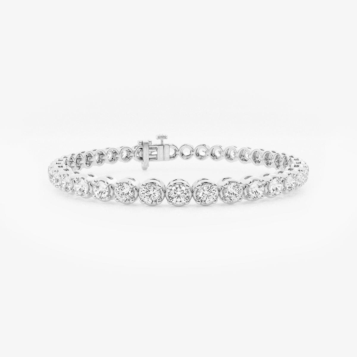 7 ctw Round Lab Grown Diamond Four-Prong Tennis Bracelet - 7