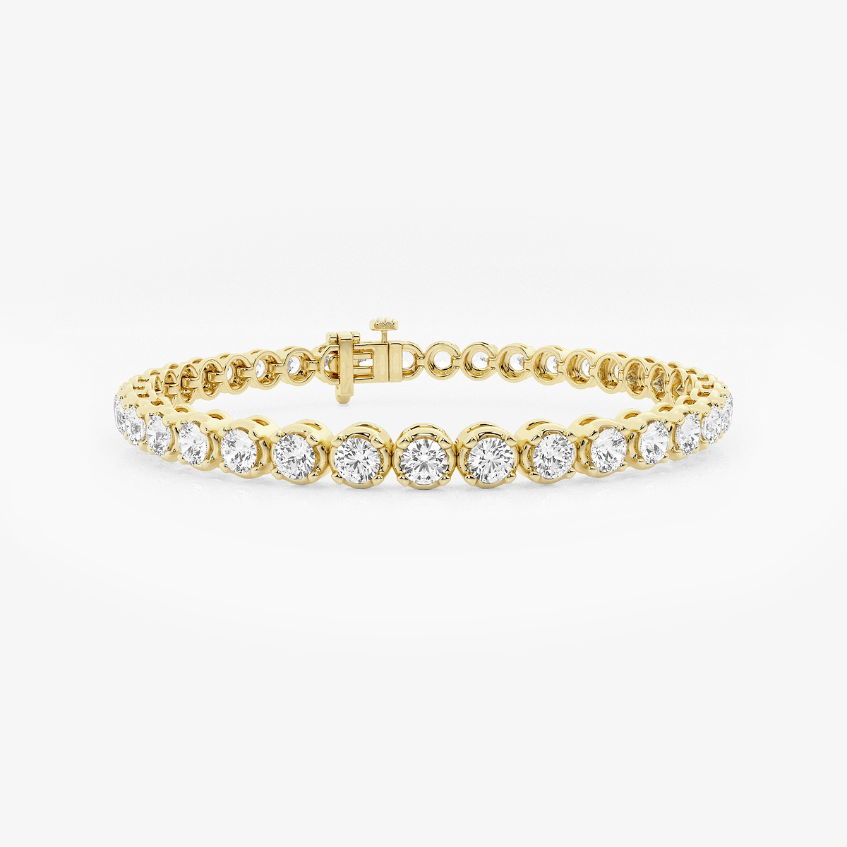 7 ctw Round Lab Grown Diamond Four-Prong Tennis Bracelet - 7 Inches