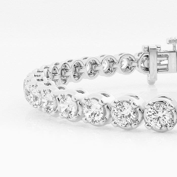 7 ctw Round Lab Grown Diamond Four-Prong Tennis Bracelet - 7 Inches