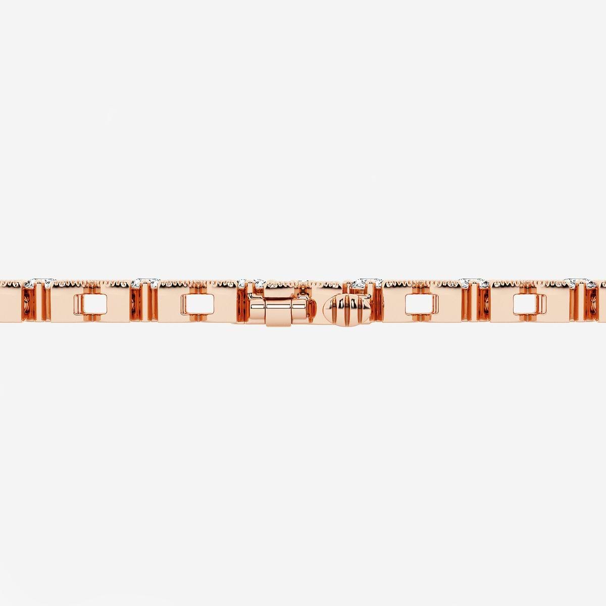 Additional Image 2 for  4 ctw Round Lab Grown Diamond X+O Fashion Bracelet - 7 Inches