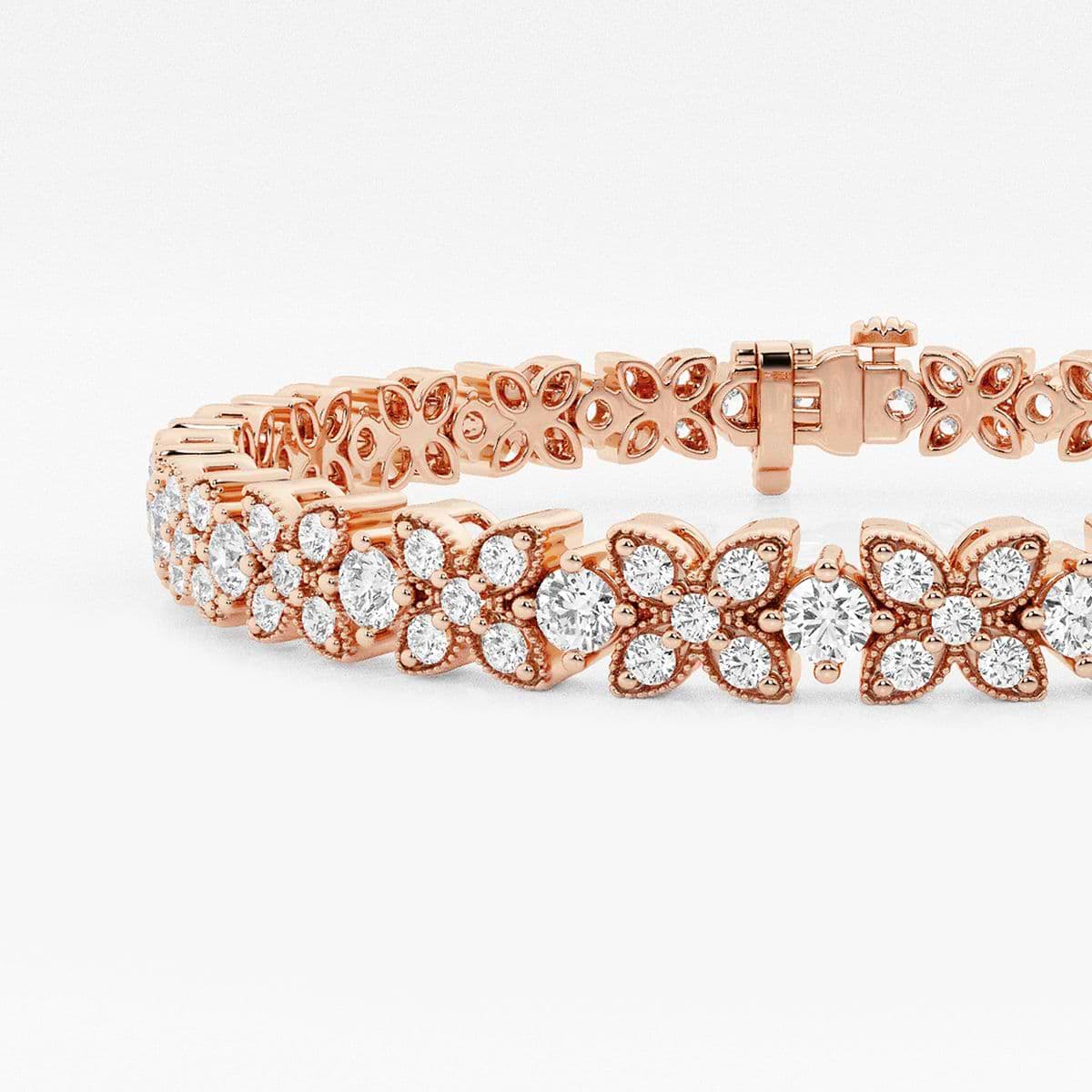 Additional Image 1 for  4 ctw Round Lab Grown Diamond X+O Fashion Bracelet - 7 Inches