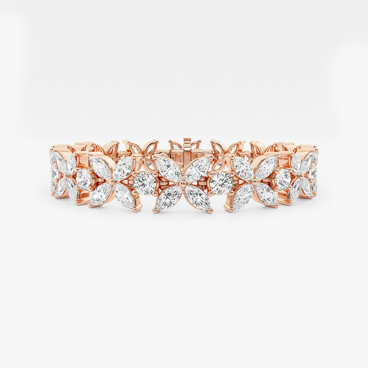 17 7/8 ctw Marquise Lab Grown Diamond Flower Bracelet - 7 Inches