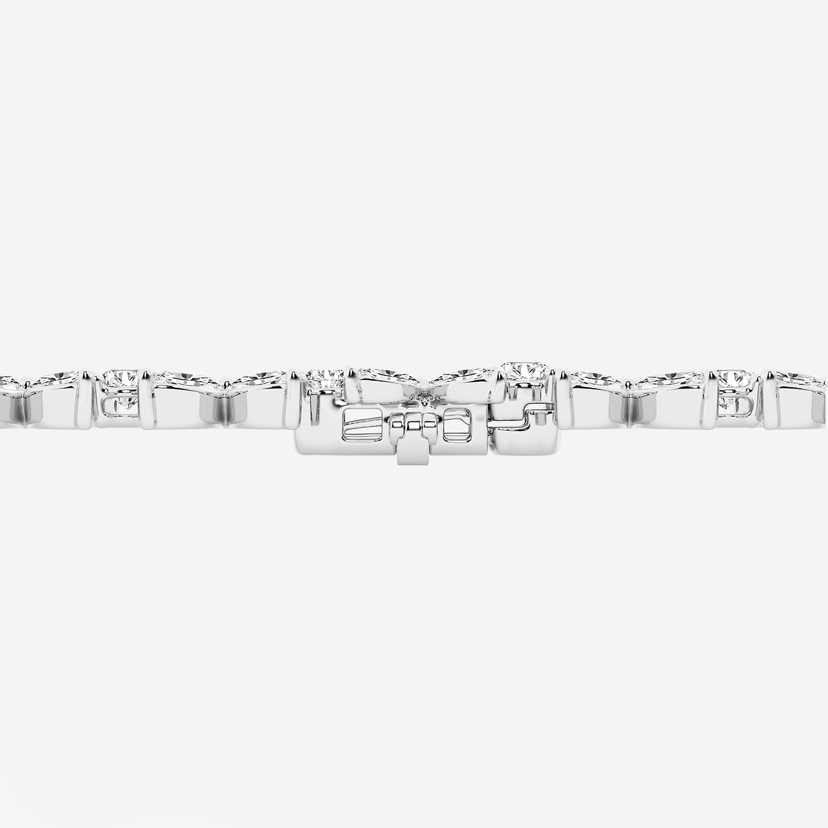 Additional Image 2 for  17 7/8 ctw Marquise Lab Grown Diamond Flower Bracelet - 7 Inches