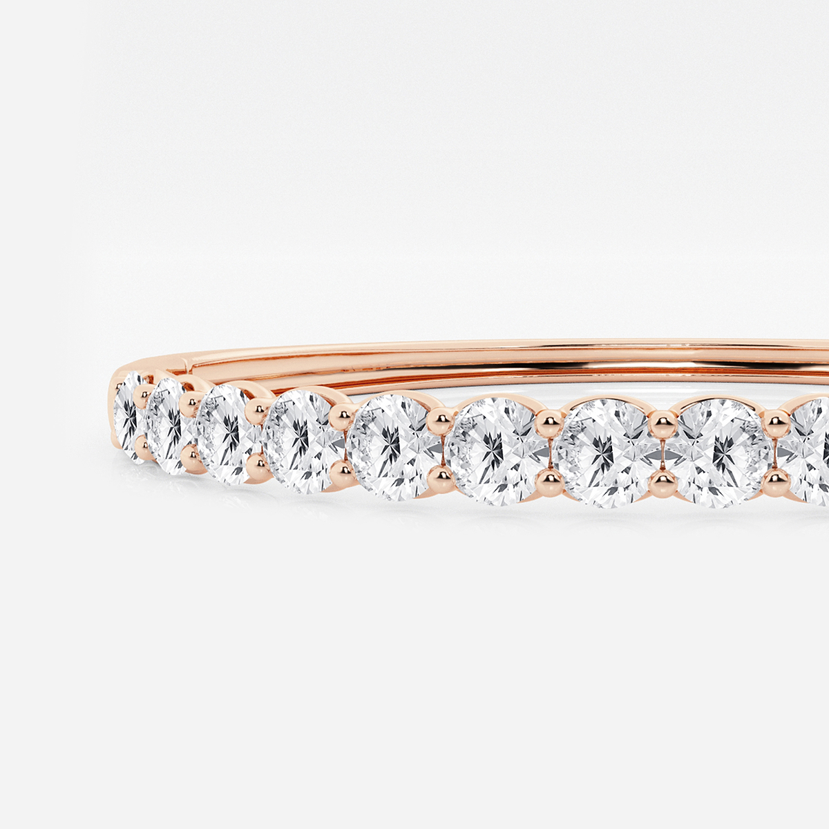 Additional Image 1 for  7 ctw Round Lab Grown Diamond Bangle Bracelet - 7 Inches