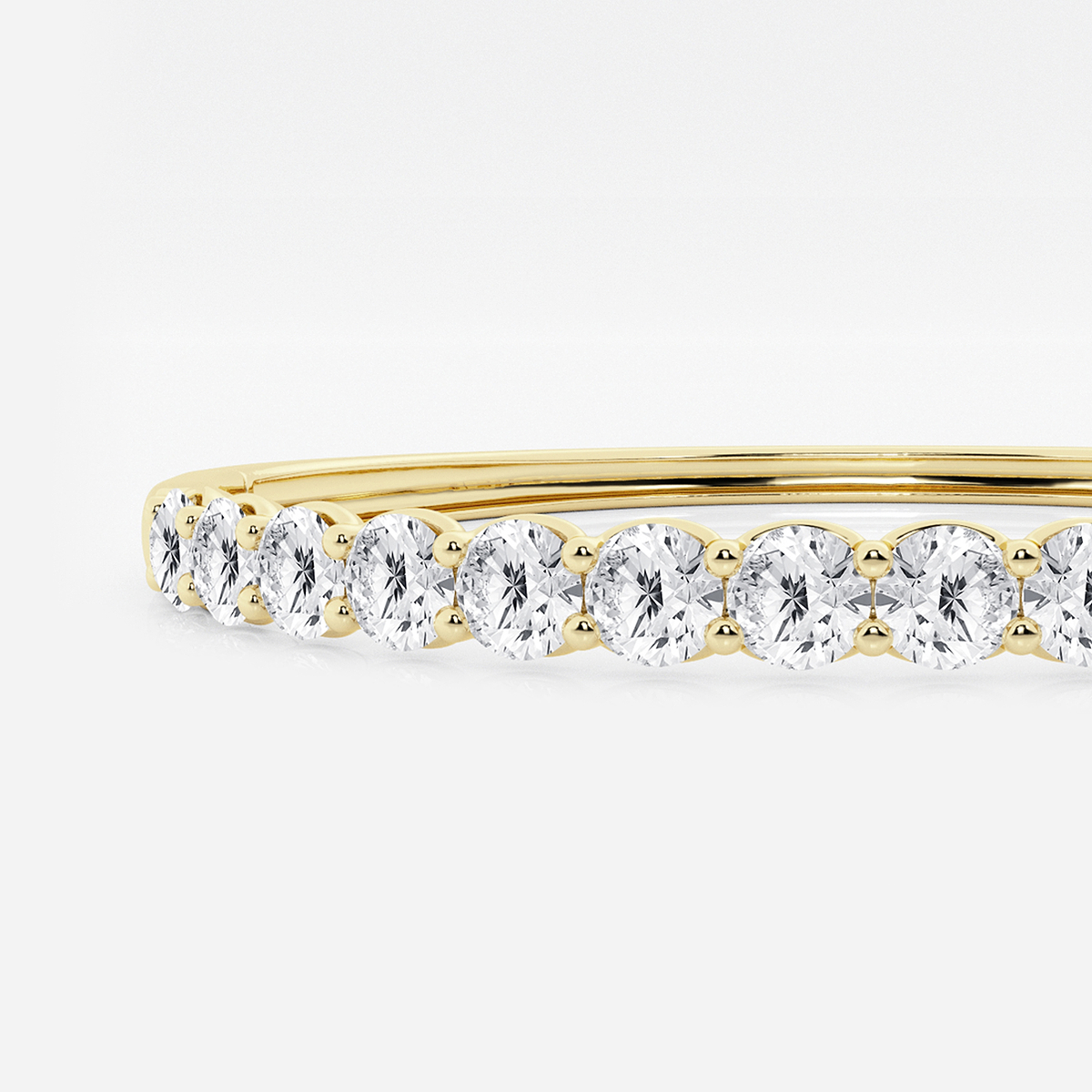 Additional Image 1 for  7 ctw Round Lab Grown Diamond Bangle Bracelet - 7 Inches