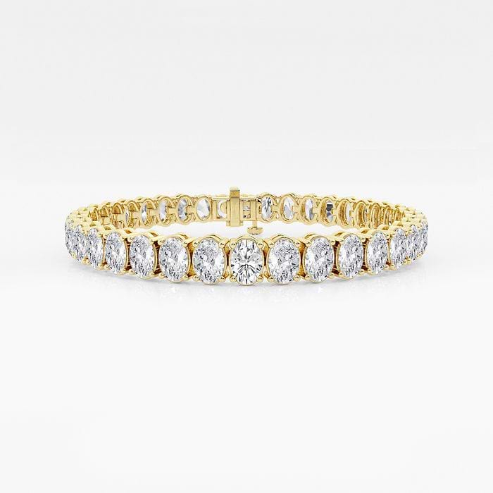 15 ctw Oval Lab Grown Diamond Tennis Bracelet - 7 Inches