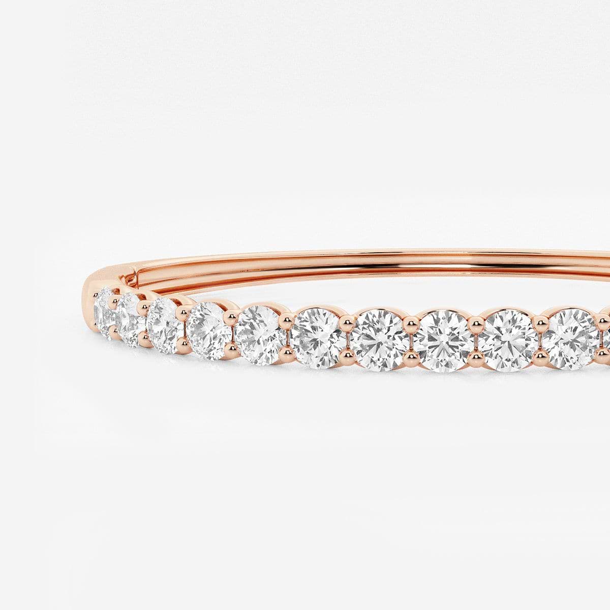 Additional Image 1 for  5 ctw Round Lab Grown Diamond Bangle Bracelet - 7 Inches